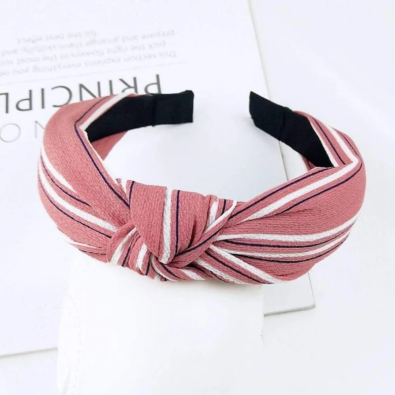 Mode Stoff geknotet Stirnband festes weiches HaarBand einfache reine Farbe Vintage Haarbügel für Frauen Mädchen Haarschmuck