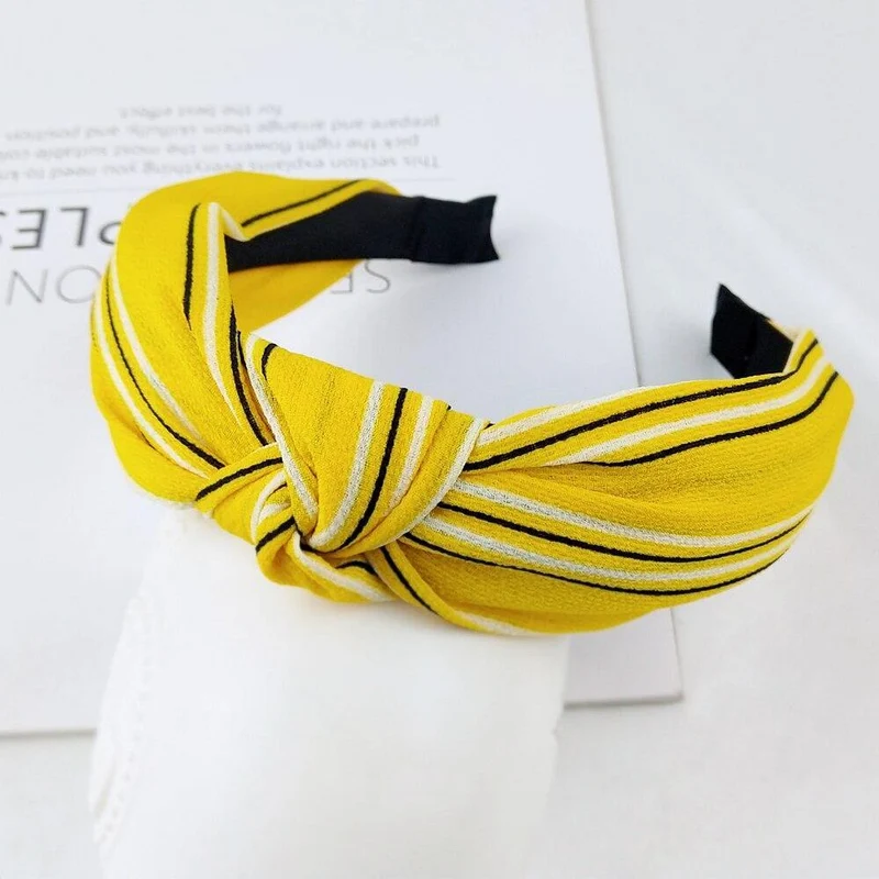 Mode Stoff geknotet Stirnband festes weiches HaarBand einfache reine Farbe Vintage Haarbügel für Frauen Mädchen Haarschmuck