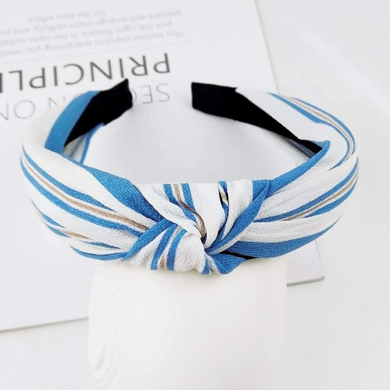 Mode Stoff geknotet Stirnband festes weiches HaarBand einfache reine Farbe Vintage Haarbügel für Frauen Mädchen Haarschmuck