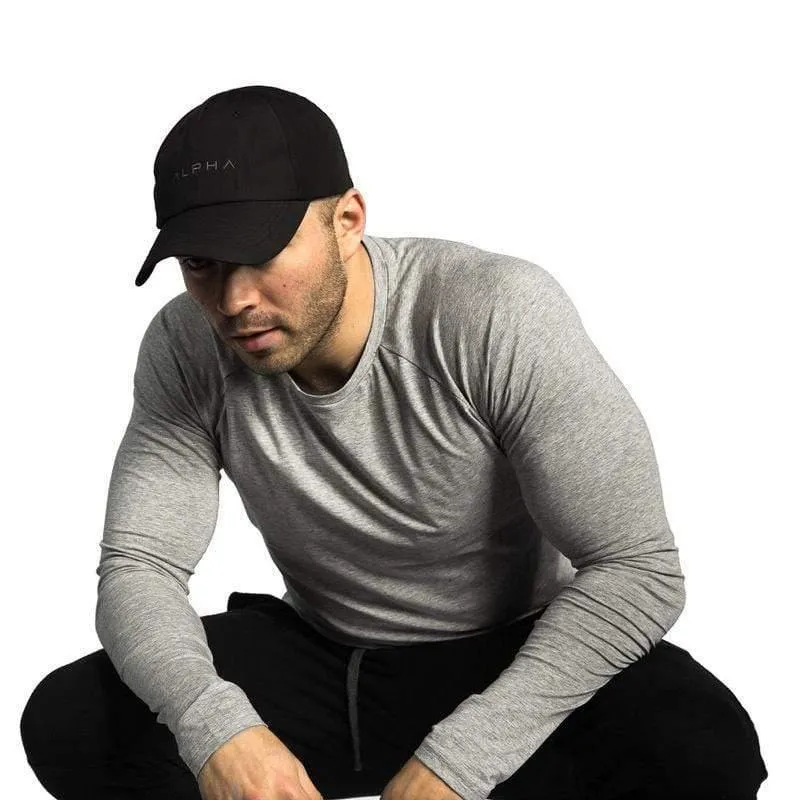 Männer Casual Fashion Langarm Baumwolle T-Shirt Turnhallen Fitness Bodybuilding Workout Dünne solide T-Shirt Mann T-Shirts Oberbekleidung Kleidung