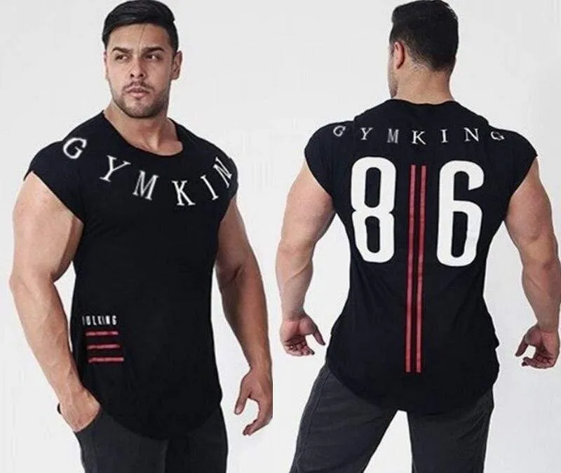 Herren Casual Fashion Skull Printed T-Shirt Turnhallen Fitness Bodybuilding Kurzarm Baumwolle T-Shirt T-Shirts Tops Male Workout Kleidung