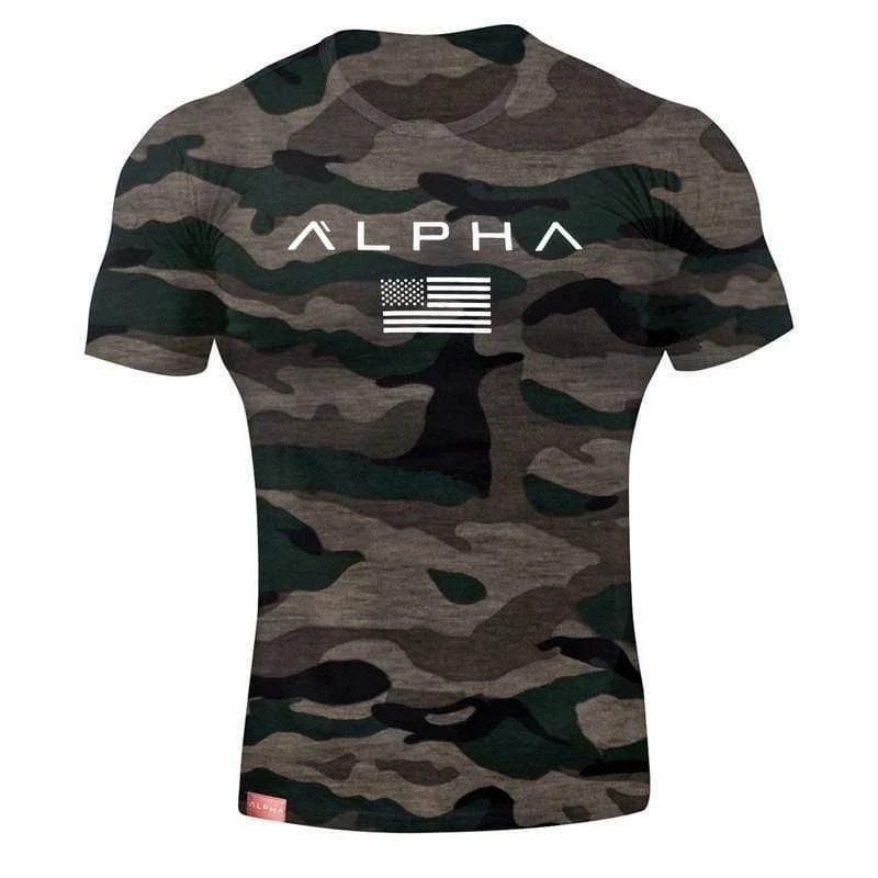 Männer Mode Casual Camouflage T-Shirt Turnhallen Fitness Bodybuilding T-Shirts Männlich Kurzarm T-Shirts Tops Sommer Crossfit Kleidung