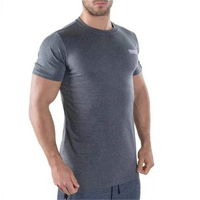 Männer Kurzarm Baumwolle T-Shirt Mann Slim Print T-Shirt Männliche Turnhallen Fitness Bodybuilding Workout Crossfit Marke T-Shirts Tops Kleidung