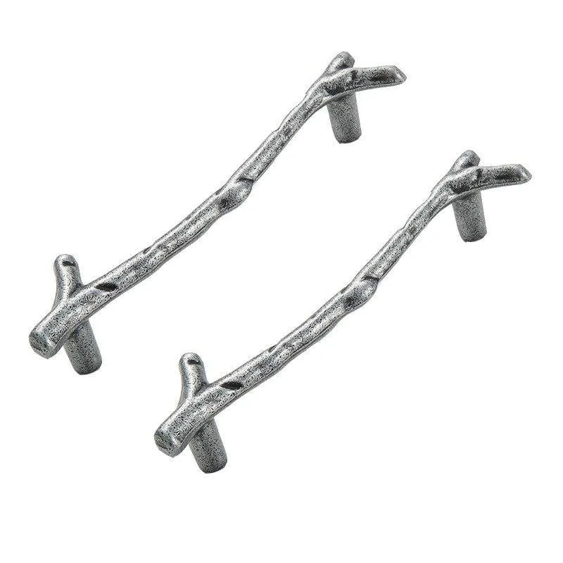 96/128 mm Mode Ast Möbelgriff Schubladenknöpfe Schwarz Silber Bronze Küchenschrankgriffe Türgriffe Hardware