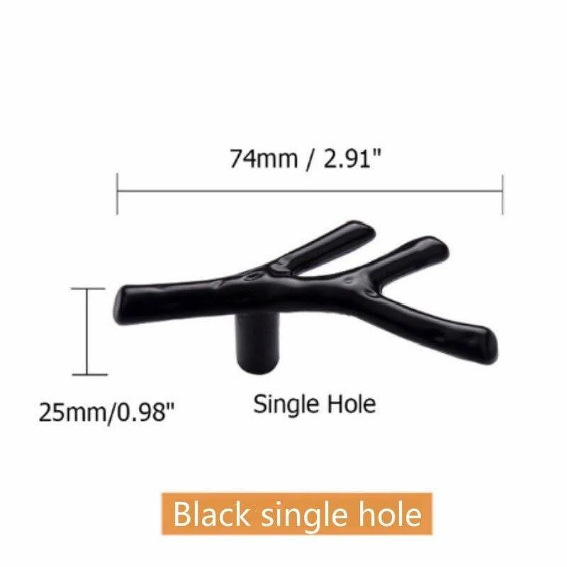 96/128 mm Mode Ast Möbelgriff Schubladenknöpfe Schwarz Silber Bronze Küchenschrankgriffe Türgriffe Hardware