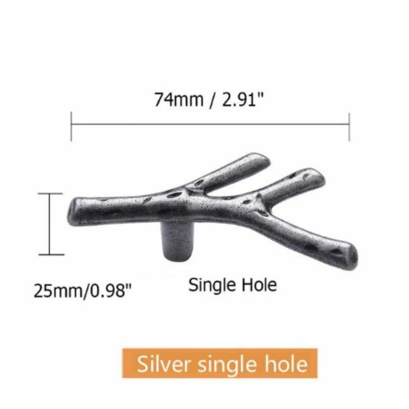 96/128 mm Mode Ast Möbelgriff Schubladenknöpfe Schwarz Silber Bronze Küchenschrankgriffe Türgriffe Hardware