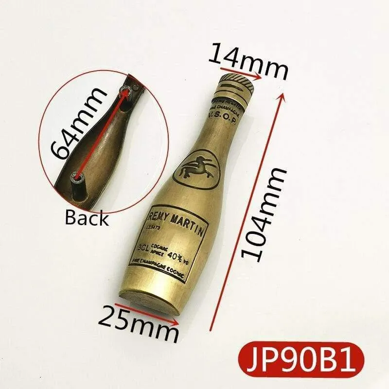 L 103mm Loch CC 64mm Weinflaschenform Möbelgriff Knopf Ziehen von Retro Antik Rot Farbe für Küchenschrank Schranktür