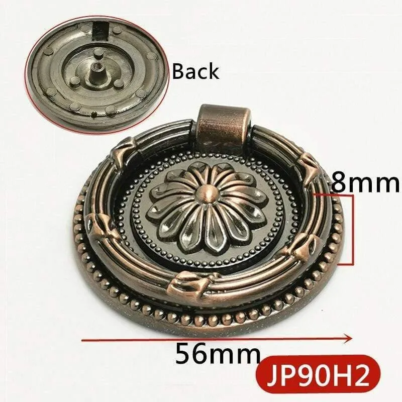 L 103mm Loch CC 64mm Weinflaschenform Möbelgriff Knopf Ziehen von Retro Antik Rot Farbe für Küchenschrank Schranktür