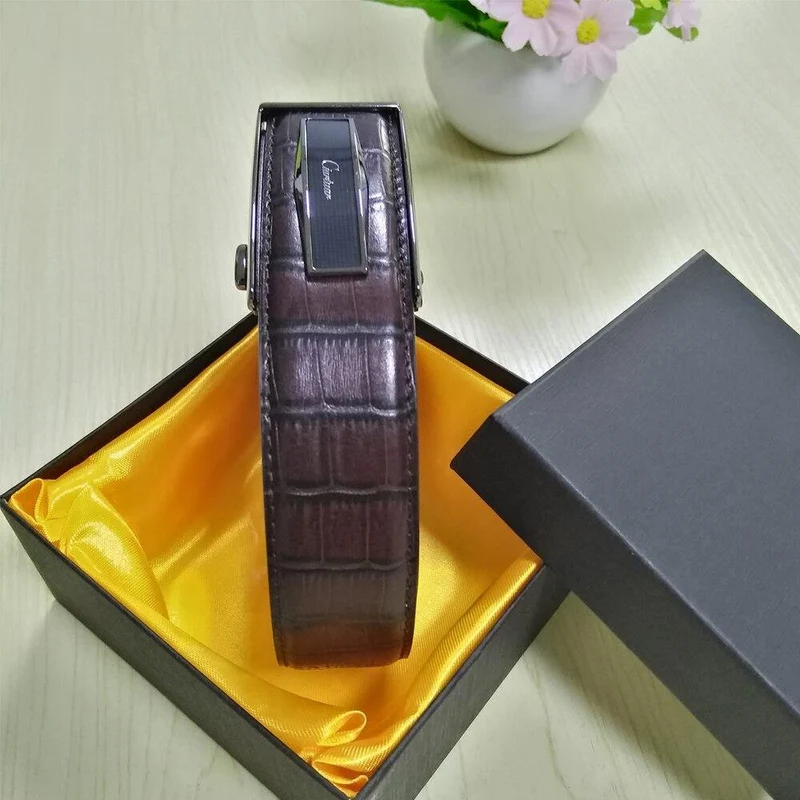 Ledergürtel Automatische Schnalle Gürtel Für Männer Echtes Leder Taille Männer Luxus Designer Gürtel Hohe Qualität Mode Strap