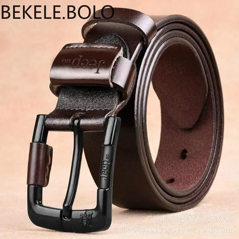 Männer Hohe Qualität Echtes Leder Gürtel Luxus Marke Designer Gürtel Männer Mode Strap Jeans Klassische Schwarz Pin Schnalle Gürtel