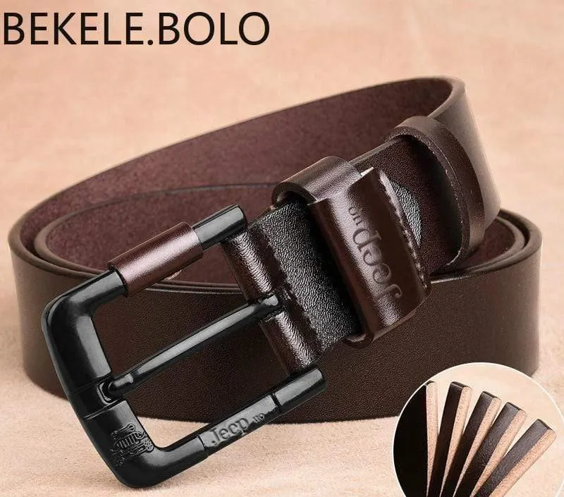 Männer Hohe Qualität Echtes Leder Gürtel Luxus Marke Designer Gürtel Männer Mode Strap Jeans Klassische Schwarz Pin Schnalle Gürtel