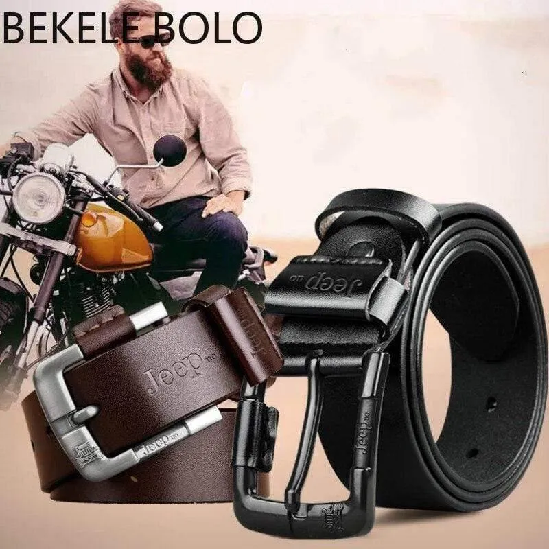 Männer Hohe Qualität Echtes Leder Gürtel Luxus Marke Designer Gürtel Männer Mode Strap Jeans Klassische Schwarz Pin Schnalle Gürtel