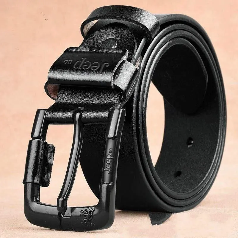 Männer Hohe Qualität Echtes Leder Gürtel Luxus Marke Designer Gürtel Männer Mode Strap Jeans Klassische Schwarz Pin Schnalle Gürtel