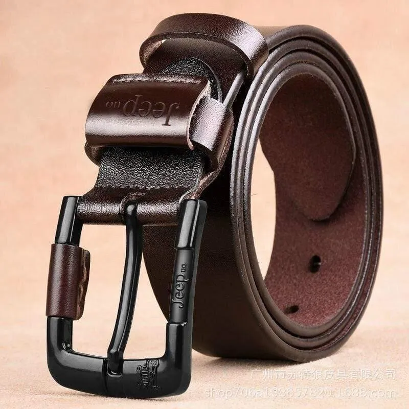 Männer Hohe Qualität Echtes Leder Gürtel Luxus Marke Designer Gürtel Männer Mode Strap Jeans Klassische Schwarz Pin Schnalle Gürtel