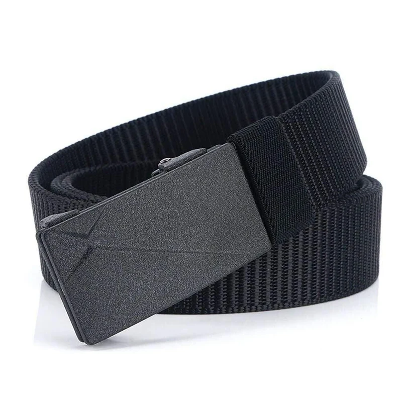 Herren Gürtel Taktische Gürtel Casual Nylon Damen Gürtel Gurt Männliche Gürtel Für Frauen Jeans Hochwertiges Schwarz 3.4CM