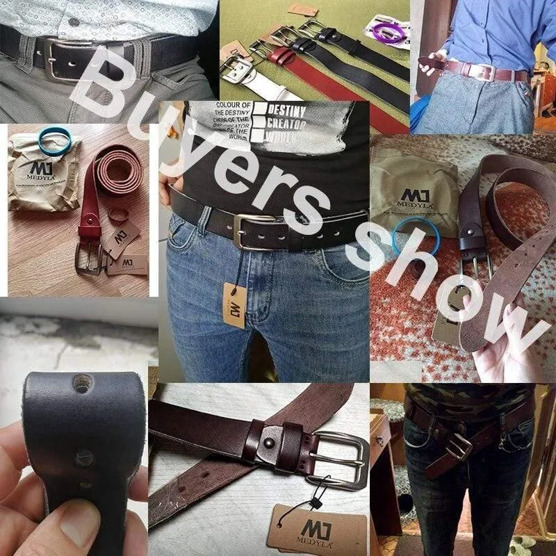Männer Top Schicht Leder Casual Hohe Qualität Gürtel Vintage Design Pin Schnalle Echtes Leder Gürtel Für Männer Original Rindsleder