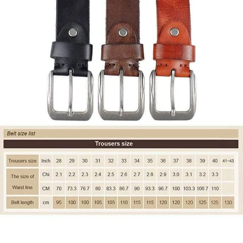 Männer Top Schicht Leder Casual Hohe Qualität Gürtel Vintage Design Pin Schnalle Echtes Leder Gürtel Für Männer Original Rindsleder