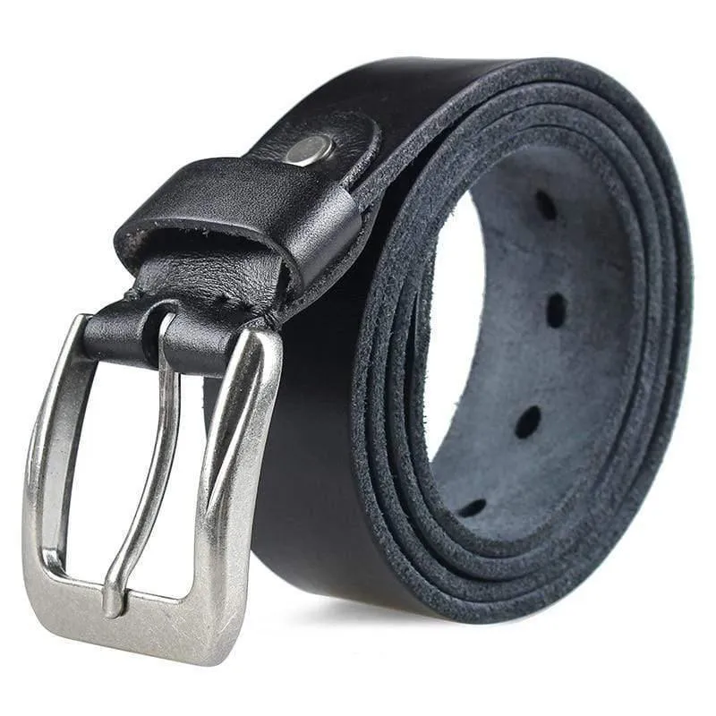 Männer Top Schicht Leder Casual Hohe Qualität Gürtel Vintage Design Pin Schnalle Echtes Leder Gürtel Für Männer Original Rindsleder