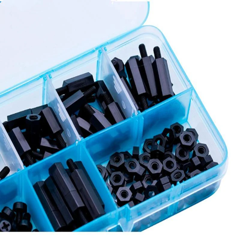 300 Stück M3NH1 M3 Nylonschraube Weiß / Schwarz Sechskant Nylon Abstandshaltersäule Flachkopf Nylon Kunststoff Abstandsschrauben Muttern