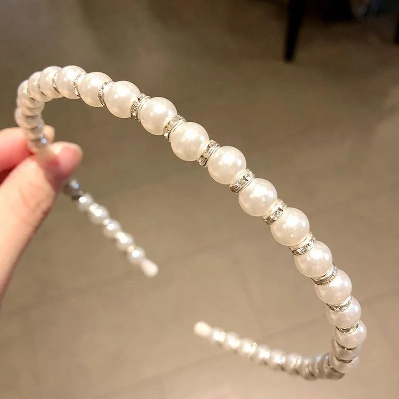 22 Stile Simulation Perle Haarbänder Frauen Haar Zubehör Koreanische Handgemachte Bogen Blume Hoops Stirnband Hochzeit Ornamente