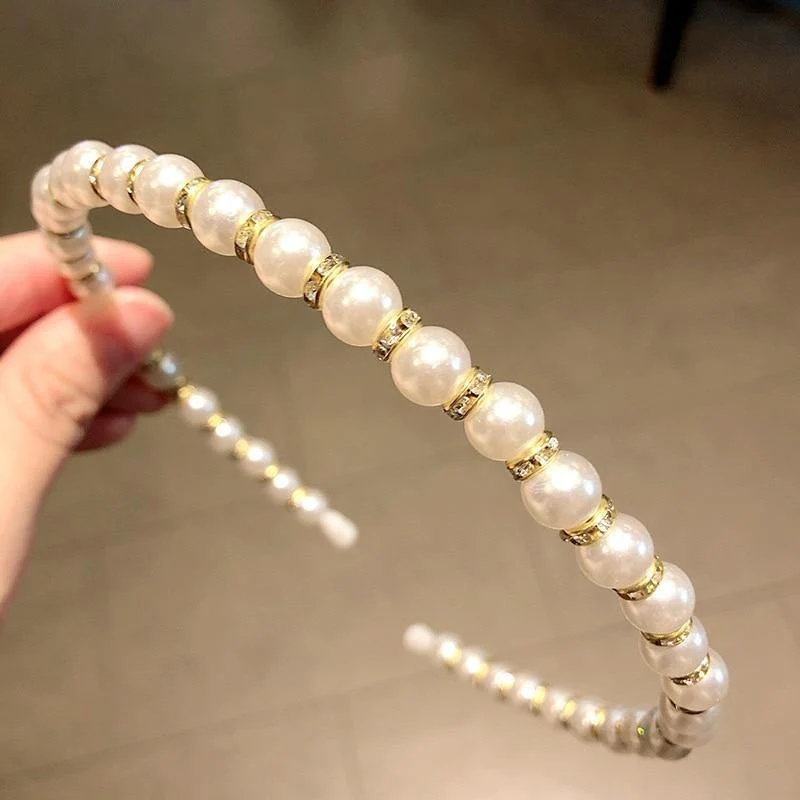 22 Stile Simulation Perle Haarbänder Frauen Haar Zubehör Koreanische Handgemachte Bogen Blume Hoops Stirnband Hochzeit Ornamente
