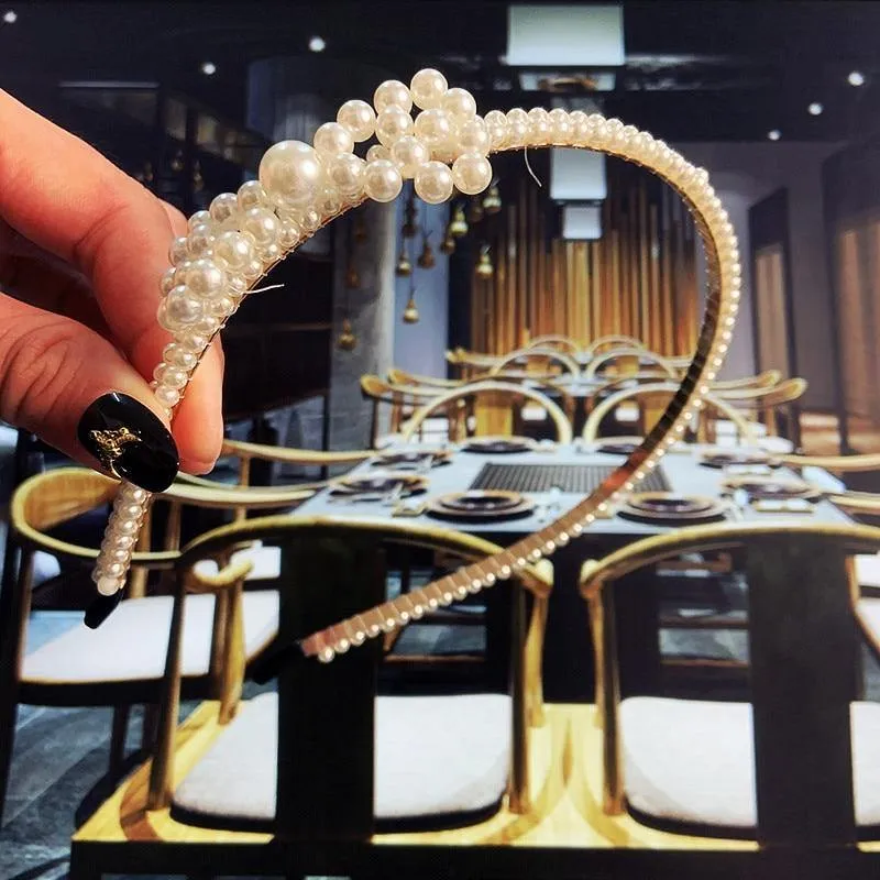 22 Stile Simulation Perle Haarbänder Frauen Haar Zubehör Koreanische Handgemachte Bogen Blume Hoops Stirnband Hochzeit Ornamente