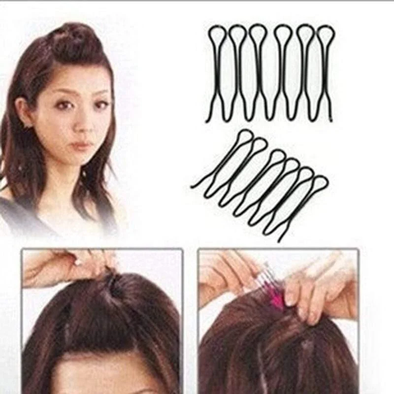 2 Stück Unsichtbare Haarspangen für Frauen Haarschmuck Haarnadeln Schwarze Haarspange Haarschmuck Haarnadeln Schwarze Haarspangen Bun Maker (Schwarz)