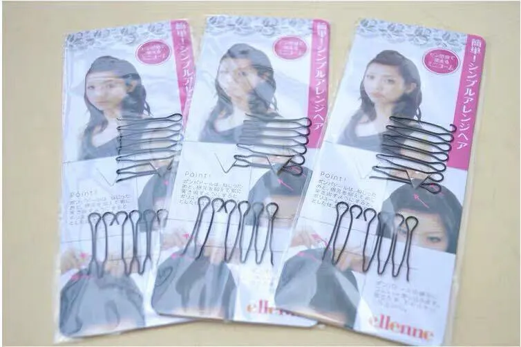 2 Stück Unsichtbare Haarspangen für Frauen Haarschmuck Haarnadeln Schwarze Haarspange Haarschmuck Haarnadeln Schwarze Haarspangen Bun Maker (Schwarz)