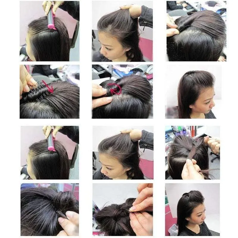 2 Stück Unsichtbare Haarspangen für Frauen Haarschmuck Haarnadeln Schwarze Haarspange Haarschmuck Haarnadeln Schwarze Haarspangen Bun Maker (Schwarz)