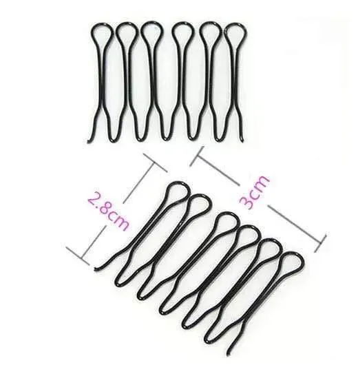 2 Stück Unsichtbare Haarspangen für Frauen Haarschmuck Haarnadeln Schwarze Haarspange Haarschmuck Haarnadeln Schwarze Haarspangen Bun Maker (Schwarz)