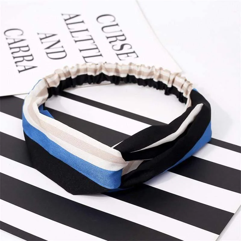 Mode Blumendruck Knoten Frauen Stirnband Vintage Haarband Mädchen Kopfbedeckung Leopard Stirnband Haarschmuck