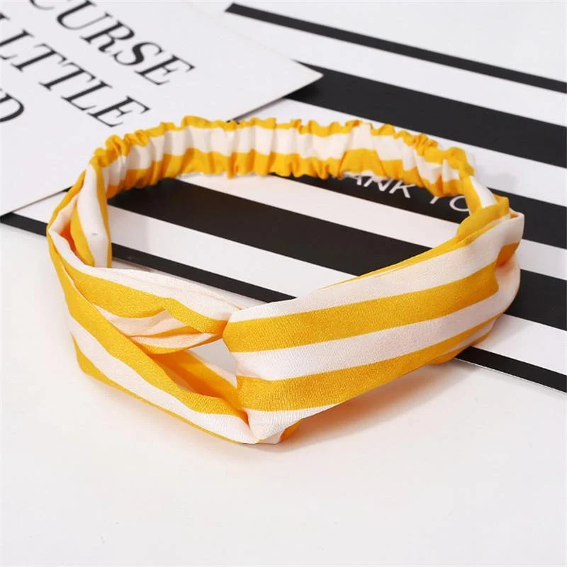 Mode Blumendruck Knoten Frauen Stirnband Vintage Haarband Mädchen Kopfbedeckung Leopard Stirnband Haarschmuck