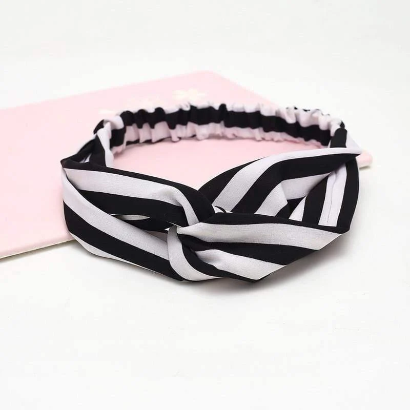 Mode Blumendruck Knoten Frauen Stirnband Vintage Haarband Mädchen Kopfbedeckung Leopard Stirnband Haarschmuck