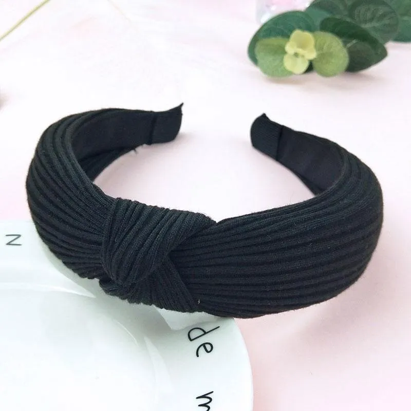 Bedruckte Scrunchies, Turban-Oberteil, geknotetes elastisches Haarband, Haar-Accessoires für Mädchen, rutschfestes Stirnband, Haarband für Frauen