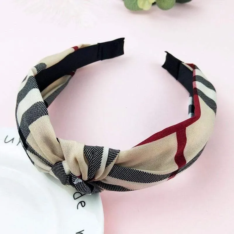 Bedruckte Scrunchies, Turban-Oberteil, geknotetes elastisches Haarband, Haar-Accessoires für Mädchen, rutschfestes Stirnband, Haarband für Frauen