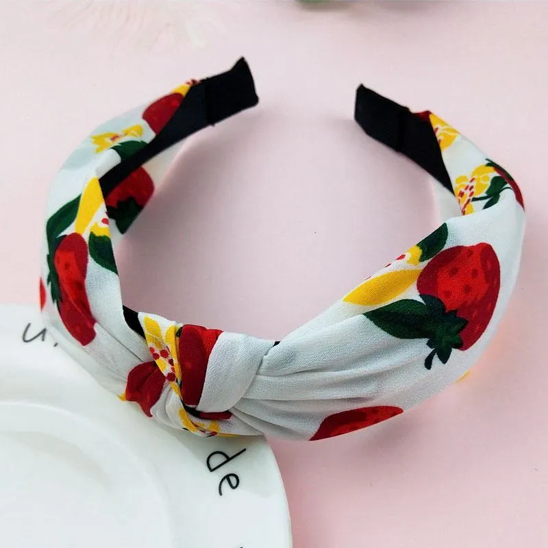 Bedruckte Scrunchies, Turban-Oberteil, geknotetes elastisches Haarband, Haar-Accessoires für Mädchen, rutschfestes Stirnband, Haarband für Frauen