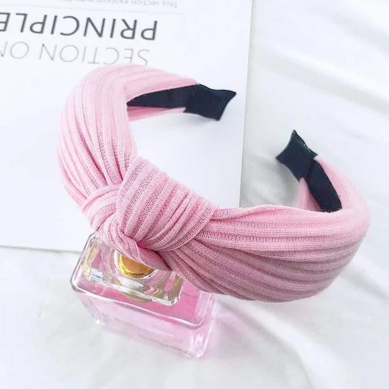 Bedruckte Scrunchies, Turban-Oberteil, geknotetes elastisches Haarband, Haar-Accessoires für Mädchen, rutschfestes Stirnband, Haarband für Frauen