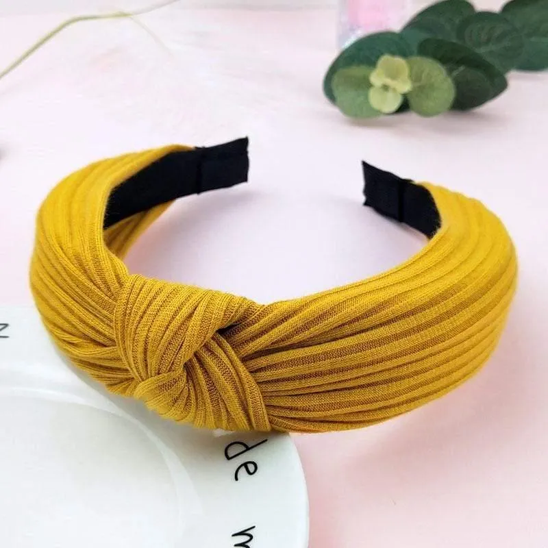 Bedruckte Scrunchies, Turban-Oberteil, geknotetes elastisches Haarband, Haar-Accessoires für Mädchen, rutschfestes Stirnband, Haarband für Frauen