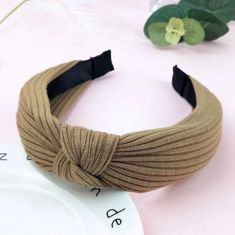 Bedruckte Scrunchies, Turban-Oberteil, geknotetes elastisches Haarband, Haar-Accessoires für Mädchen, rutschfestes Stirnband, Haarband für Frauen