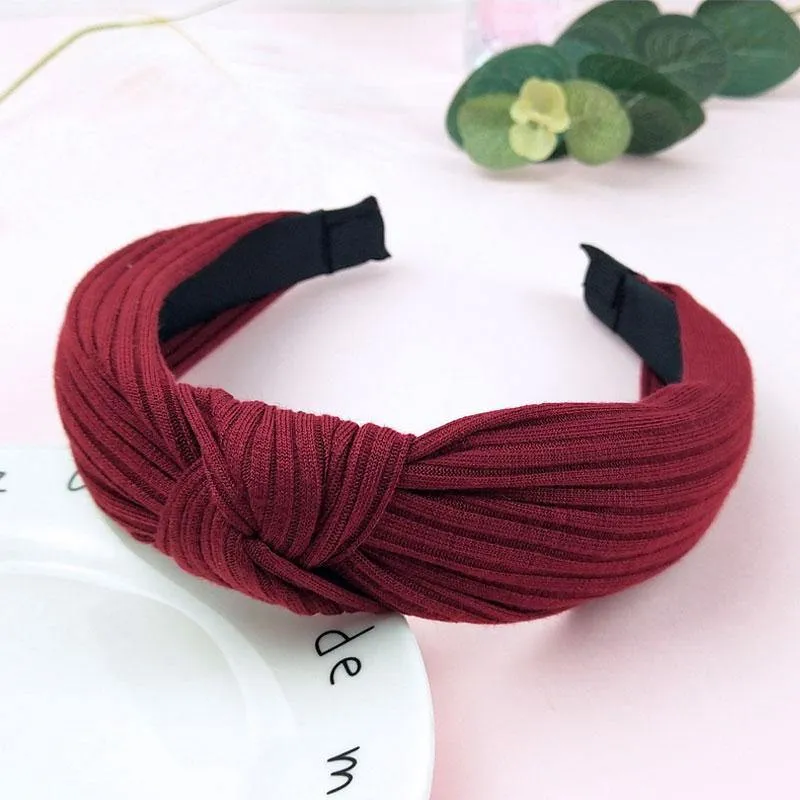Bedruckte Scrunchies, Turban-Oberteil, geknotetes elastisches Haarband, Haar-Accessoires für Mädchen, rutschfestes Stirnband, Haarband für Frauen