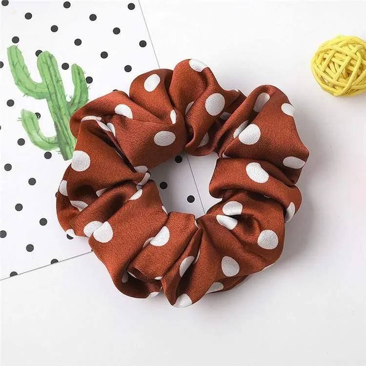 Modische Damen-Haarbänder im College-Stil mit einfarbigen Punkten, elastisch, Haargummis, Haar-Accessoires für Mädchen