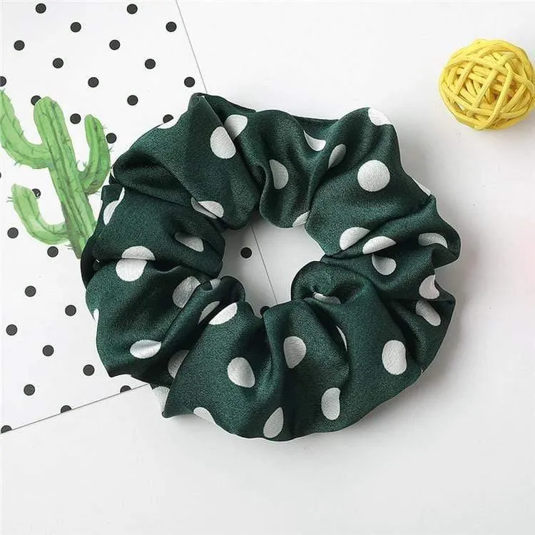 Modische Damen-Haarbänder im College-Stil mit einfarbigen Punkten, elastisch, Haargummis, Haar-Accessoires für Mädchen