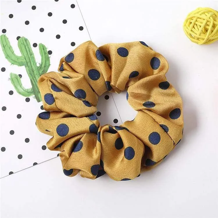 Modische Damen-Haarbänder im College-Stil mit einfarbigen Punkten, elastisch, Haargummis, Haar-Accessoires für Mädchen