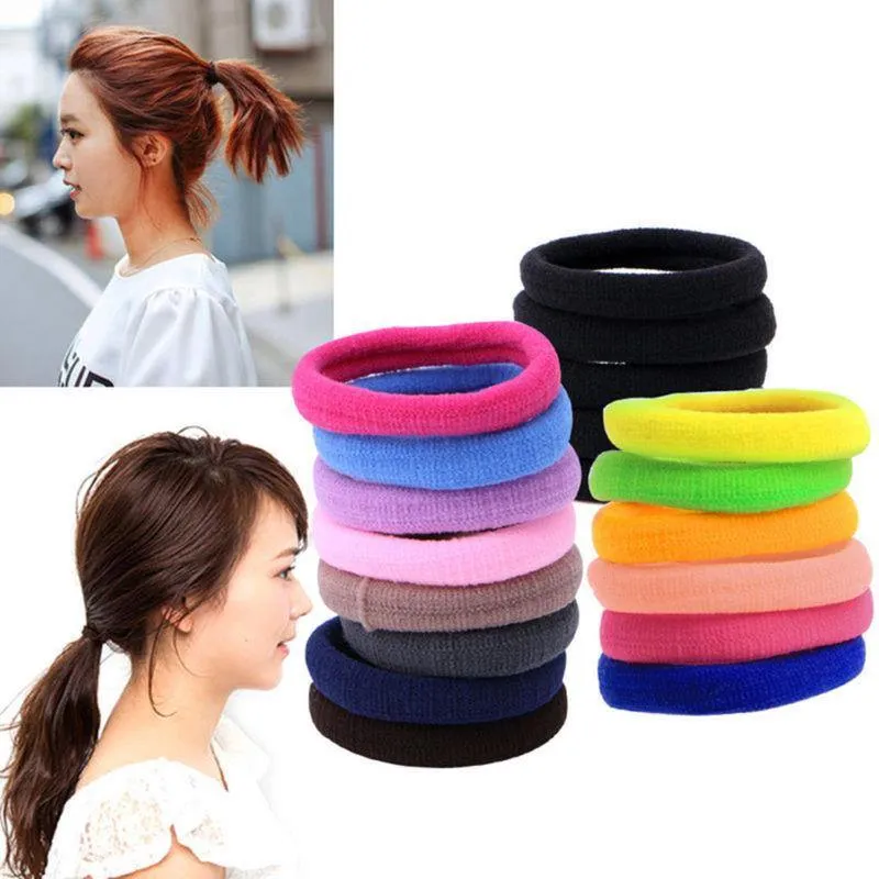 50/100 Stück 35 mm Durchmesser hochelastische Haarbänder für Damen und Mädchen, Haarband, Gummibänder, Pferdeschwanzhalter, Scrunchies, Haar-Accessoires