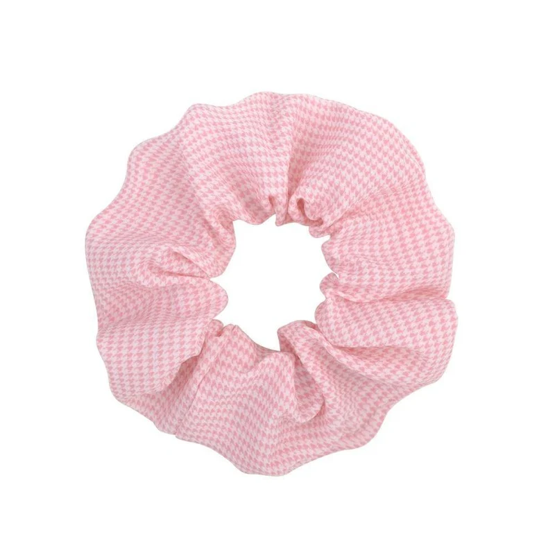 Damen Vintage Haargummi gepunktet kariert Haarseil Mädchen elastisches Haarband Pferdeschwanzhalter gestreiftes Gummiband Haarschmuck