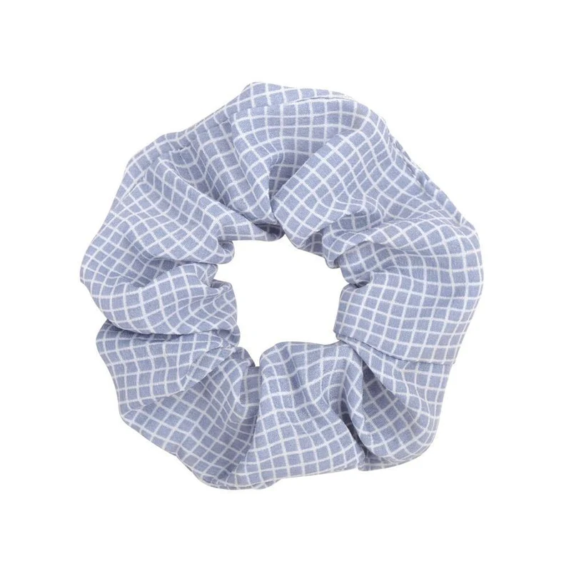 Damen Vintage Haargummi gepunktet kariert Haarseil Mädchen elastisches Haarband Pferdeschwanzhalter gestreiftes Gummiband Haarschmuck