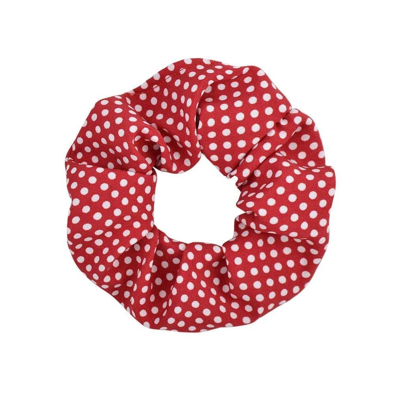 Damen Vintage Haargummi gepunktet kariert Haarseil Mädchen elastisches Haarband Pferdeschwanzhalter gestreiftes Gummiband Haarschmuck