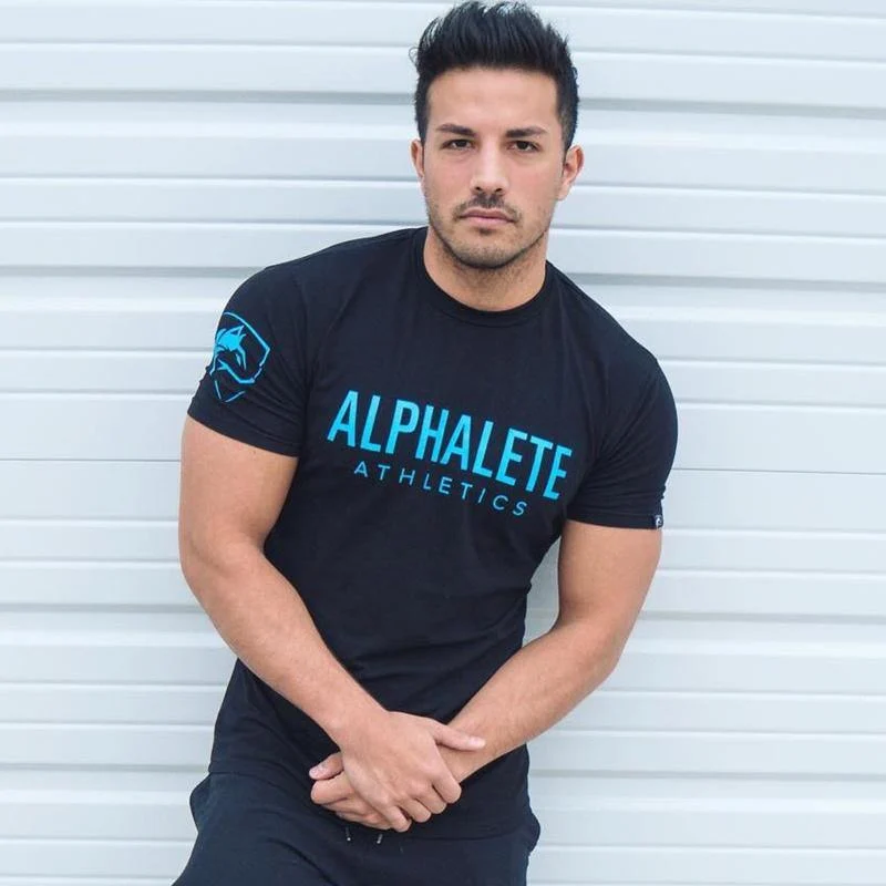 Männer Baumwolle Kurzarm T-Shirt Casual Print Schlankes T-Shirt Männliche Turnhallen Fitness Bodybuilding Crossfit Brand Tee Tops