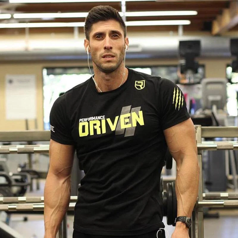 Herren Kurzarm Baumwolle T-Shirt Männlich Lässig Mode Bedruckte T-Shirt Turnhallen Fitness Bodybuilding Workout Marke T-Shirts Oberteile Bekleidung
