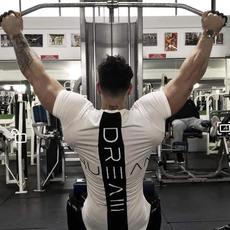 Männer Kurzarm T-Shirt mit O-Ausschnitt Sommer Casual Fashion Skinny T-Shirts Turnhallen Fitness Workout T-Shirts Crossfit Markenkleidung